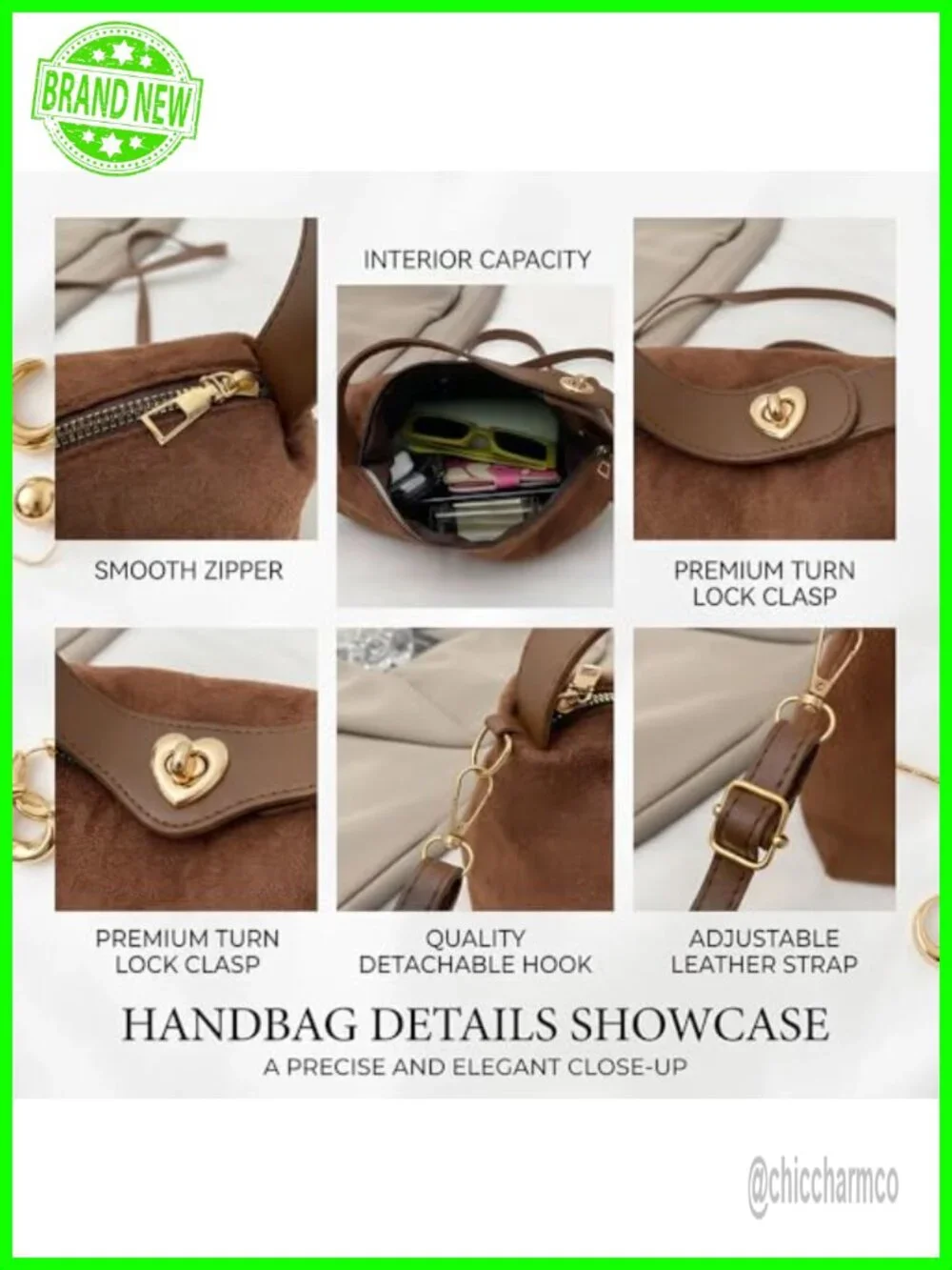 Suede Nubuck Leather Slouchy Purse Convertible Crossbody Satchel Work Bag